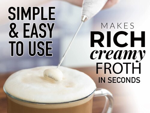 Zulay Kitchen Milk Frother With Holster Stand - Quartz Perspective: back