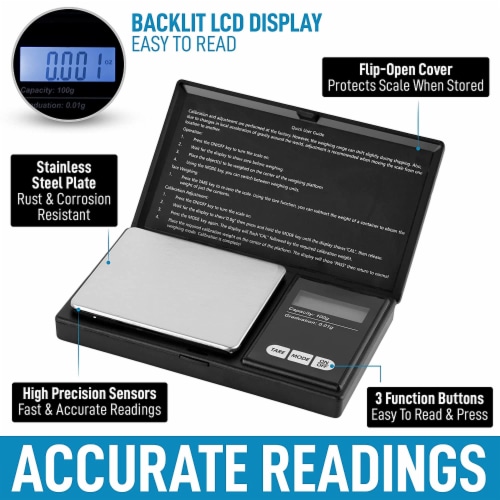 Zulay Kitchen Digital Kitchen Gram Scale Perspective: back