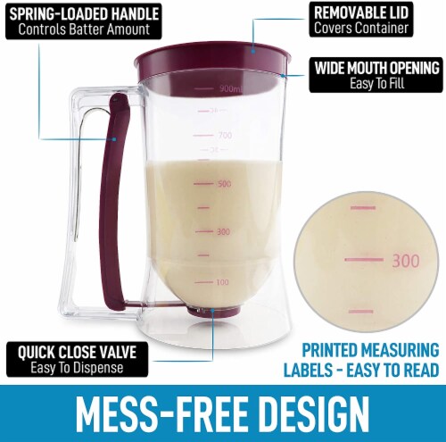 Zulay Kitchen Pancake Batter Dispenser - 4 Cup Perspective: back