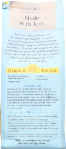 Pamela's® Classic Vanilla Cake Mix Perspective: back