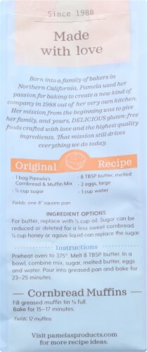Pamela's® Cornbread & Muffin Mix Perspective: back
