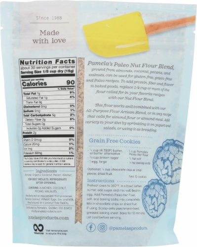 Pamela's Nut Flour Blend Perspective: back