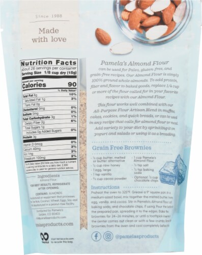 Pamela's Products Alomd Flour Perspective: back
