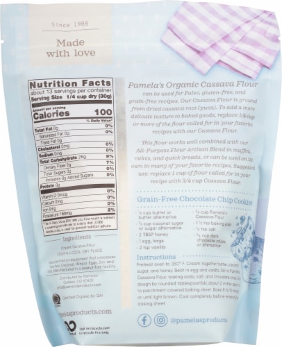 Pamela's Products Organic Cassava Flour Perspective: back