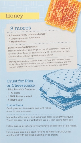 Pamela's® Gluten Free Honey Grahams Perspective: back