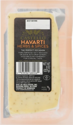 Castello® Havarti Herbs & Spice Cheese Perspective: back