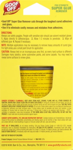 Goof Off Pro Strength Super Glue Remover Perspective: back