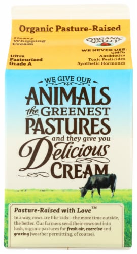 Organic Valley® Heavy Whipping Cream Perspective: back