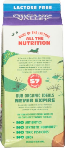 Organic Valley Lactose Free 1% Lowfat Milk Perspective: back