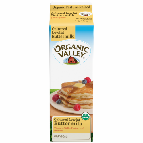 Organic Valley Cultured Lowfat Buttermilk Perspective: back