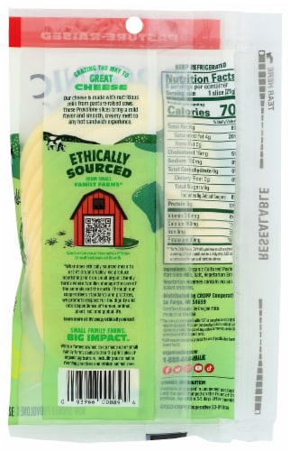 Organic Valley® Organic Provolone Cheese Slices Perspective: back