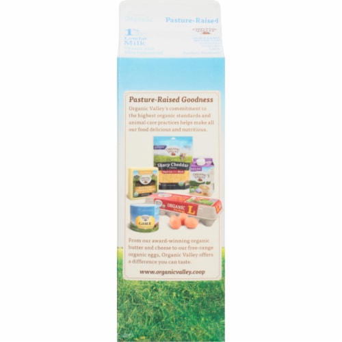 Organic Valley® Ultra Pasteurized 1% Lowfat Milk Perspective: back