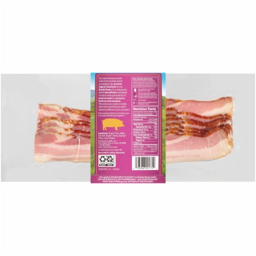 Organic Valley Uncured Hardwood Smoked Pork Bacon Perspective: back