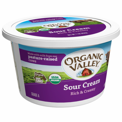 Organic Valley Rich & Creamy Sour Cream Perspective: back