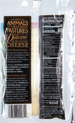 Organic Valley® Baby Swiss Sliced Cheese Perspective: back