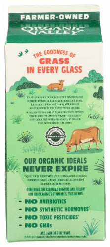 Organic Valley® Grassmilk® Grassfed Whole Milk Half Gallon Perspective: back