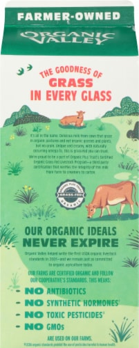 Organic Valley® Grassmilk® Grassfed Whole Milk Half Gallon Perspective: back