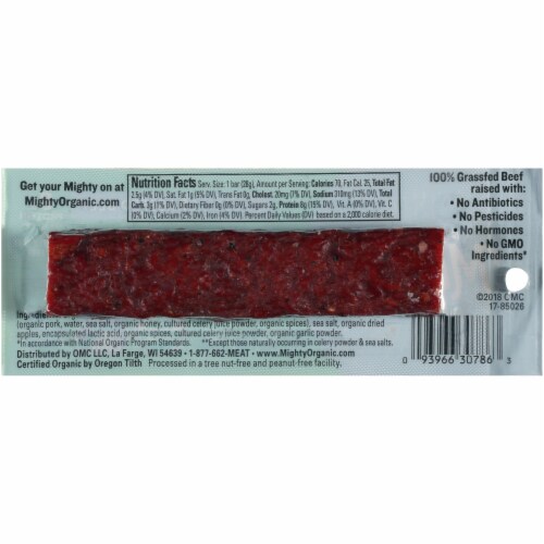 Organic Prairie Mighty Bars Uncured Bacon & Apple Perspective: back