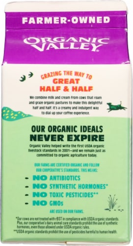 Organic Valley Half & Half Perspective: back
