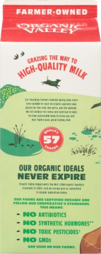 Organic Valley® Ultra Pasteurized Organic Whole Milk Perspective: back