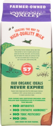 Organic Valley® 1% Lowfat Milk Perspective: back