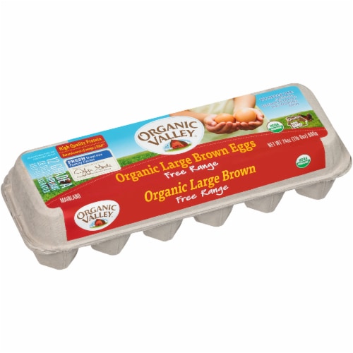 Organic Valley® Free Range Large Brown Eggs Perspective: back