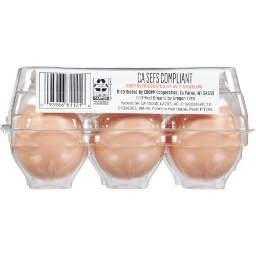 Organic Valley® Free Range Large Brown Eggs Perspective: back