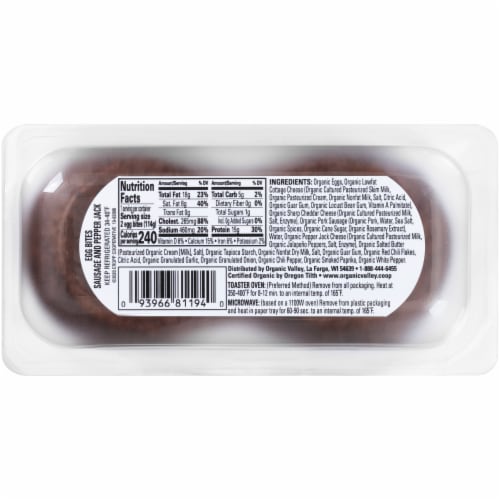 Organic Valley® Sausage and Pepper Jack Egg Bites Perspective: back