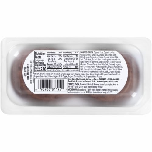 Organic Valley® Feta & Chives Egg Bites Perspective: back