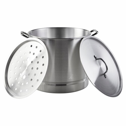 IMUSA Tamale and Seafood Steamer - Silver Perspective: back