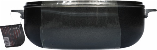 Imusa® Hammered Cast Aluminum Nonstick Caldero - Black Perspective: back