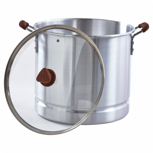 IMUSA Steamer and Glass Lid - Silver Perspective: back