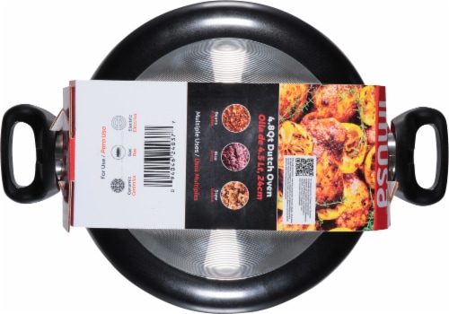 IMUSA® Dutch Oven Aluminum With Glass Lid - Cera Perspective: back