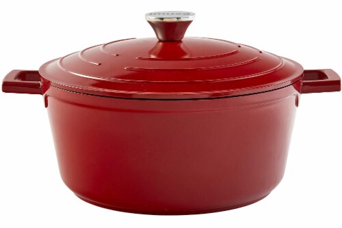 IMUSA IMU-26006 4-Qt. Cast Aluminum Covered Dutch Oven - Red - 9654262