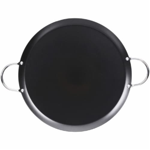 Imusa Non Stick Griddle Comal with Soft Touch Handle, Black, 12