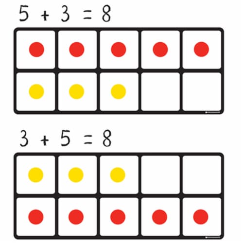 Dowling Magnets Magnet Math Ten Frames Magnet Set Perspective: back