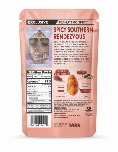 Henrietta™ Said Nashville Hot Chicken Wing Flavored Jumbo Roasted Peanuts Perspective: back