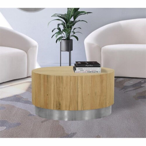 Meridian Furniture Acacia Round Coffee Table - Chrome Meridian Furniture Acacia Round Coffee Table - Chrome