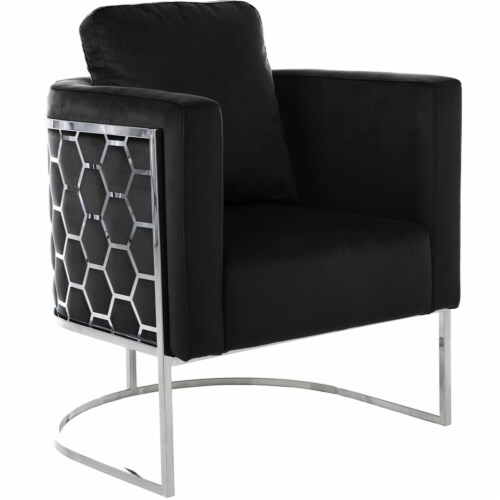 Meridian Furniture Casa Velvet Chair - Chrome