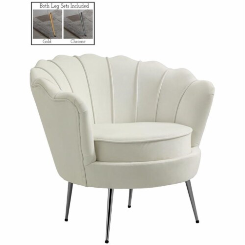 Cream sales velvet chair