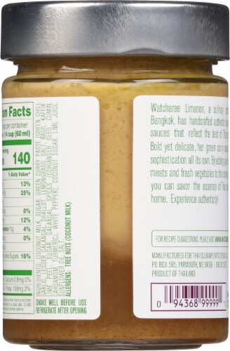 Watcharee's® Thai Green Curry Sauce Perspective: back