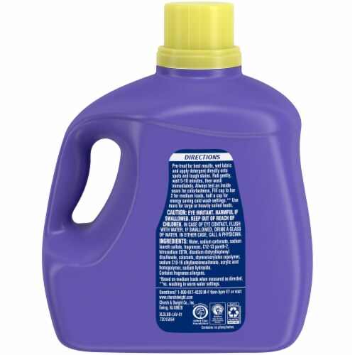 Xtra Lavender & Sweet Vanilla With Softner Bonus Liquid Laundry Detergent Perspective: back