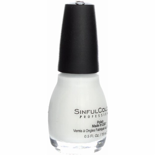 Sinful Colors® Nail Color Snow Me White Perspective: back