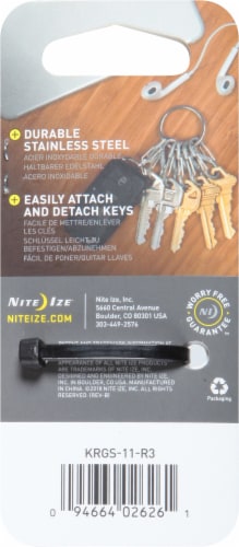 Nite Ize® S-Biner® KeyRing™ Steel - Silver Perspective: back