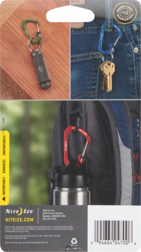 Nite Ize® SlideLock® Carabiner Aluminum Assorted Perspective: back