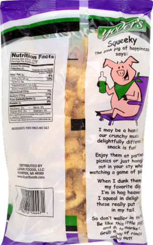 Yoder's Plain Pork Rinds Perspective: back