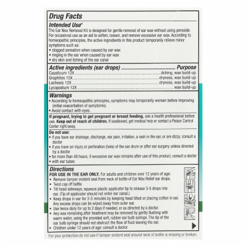 Similasan® Ear Wax Removal Kit Perspective: back