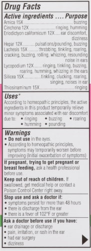 Similasan Ear Ringing Remedy Ear Drops Perspective: back