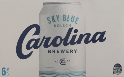 Carolina Brewery Sky Blue Kolsch Golden Ale Craft Beer Perspective: back