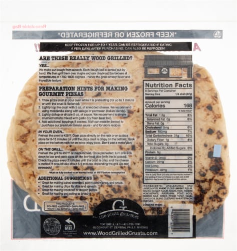 The Pizza Gourmet Wood Grilled All Natural Pizza Crust Perspective: back